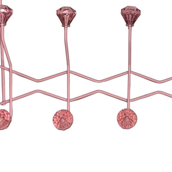 Juicy Couture Home Pink Rhinestone Over the Door Hooks Closet Organization Hang - Picture 3 of 8